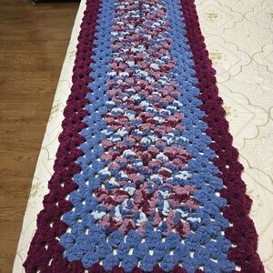Handcrafted Multicolor Crochet Table Runner